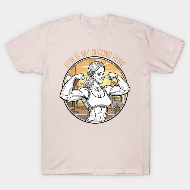 Gym is my second home T-Shirt by Kelimok